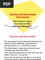 Taxation and Government Intervention: Mark Jayson C. Agarin Dyrick Marl M. Mata Sherwin N. Beltranqty