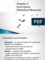 Sampling and descriptive statistics analysis