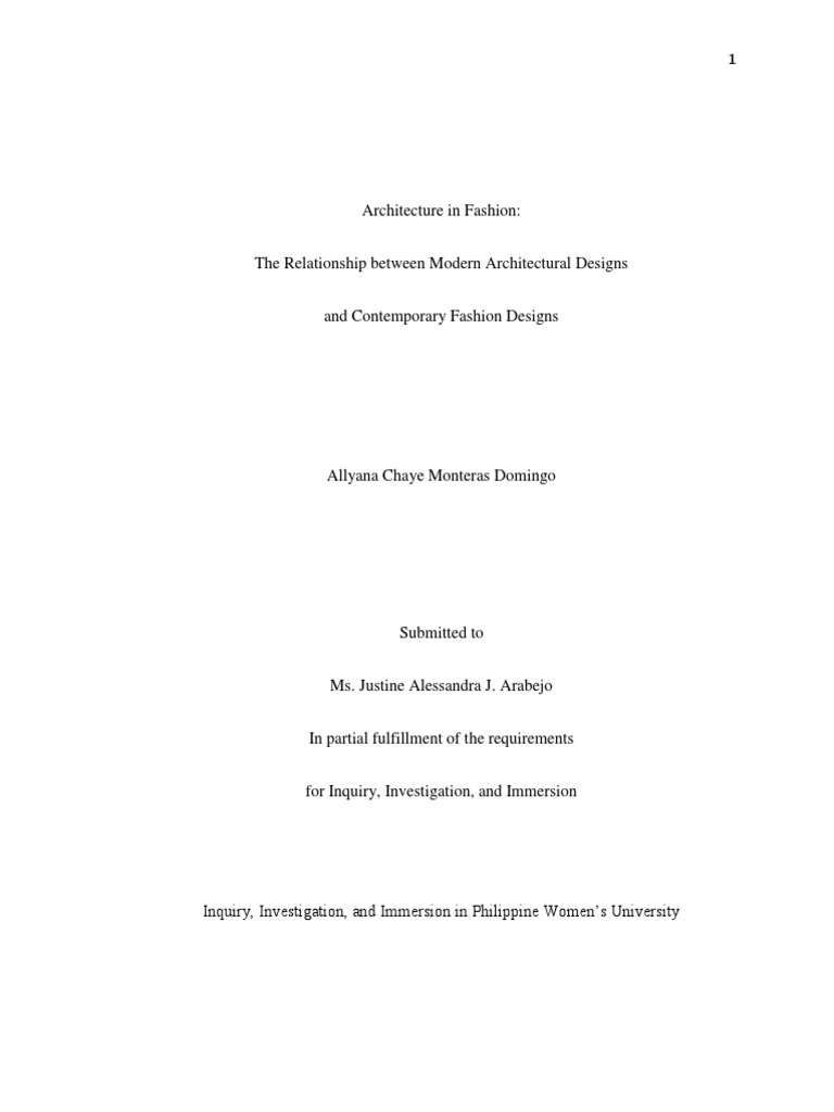 Architecture's Influence on Fashion Design | PDF | Fashion | Design