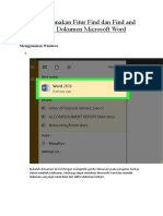 Cara Menggunakan Fitur Find Dan Find and Replace Pada Dokumen Microsoft Word