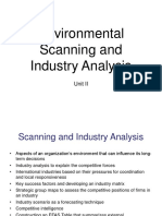 Environmental Scanning and Industry Analysis: Unit II