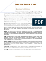 Areas of Social Sciences PDF