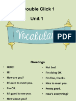 Vocabulary Unit 1 (Double Click 1)