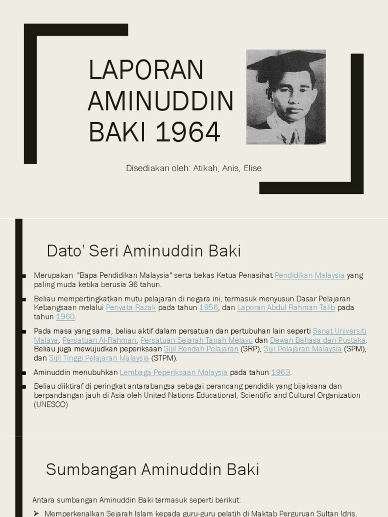 Laporan Aminuddin Baki 1964  PDF