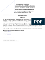 Concurso Público de Provas E Títulos para Outorga de Delegações de Notas E de Registro Do Estado de Minas Gerais Edital N. 2/2015