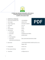 Formulir Seleksi Beasiswa - ARINAL FAUZI PDF