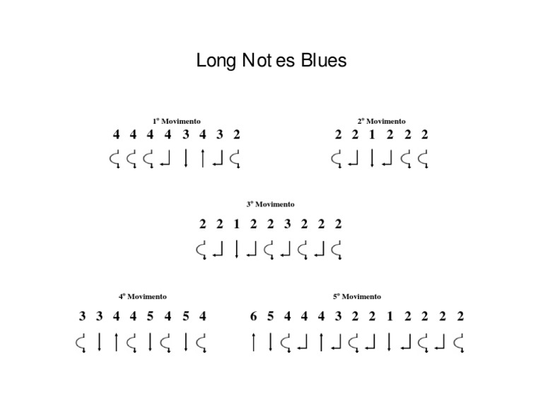 Long Notes Blues: 1º Movimento 2º Movimento | PDF