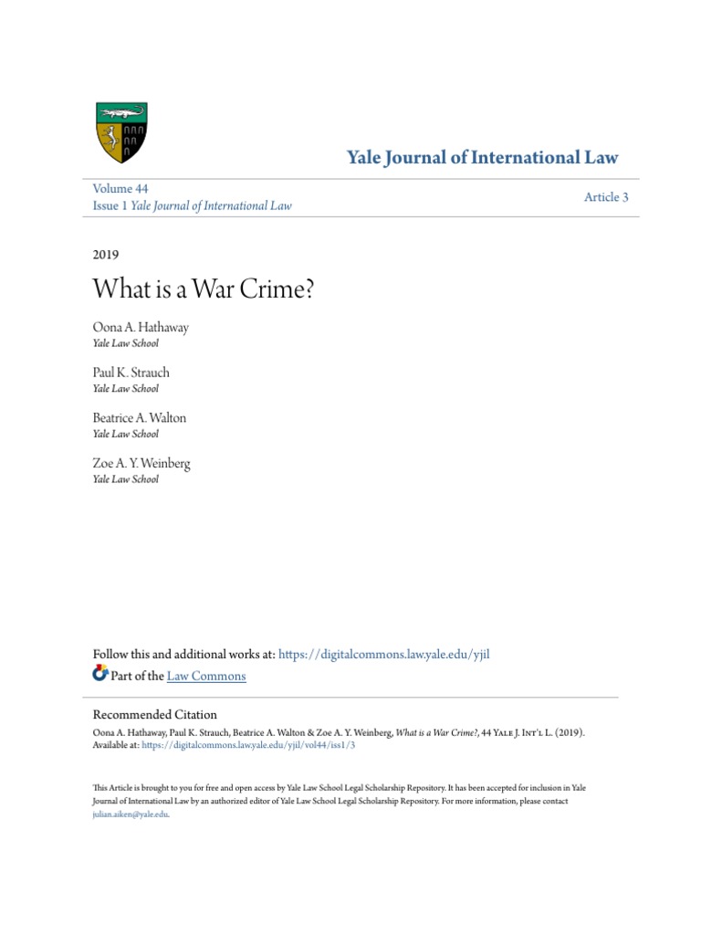 What Is A War Crime Pdf War Crime Law Of War