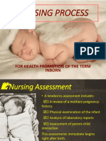 Nursing Process: For Health Promotion of The Term Inborn