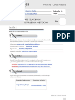 Cuadernillo de Ciencias Naturales - Primer Año - A Distancia - Clave A - Resuelto PDF