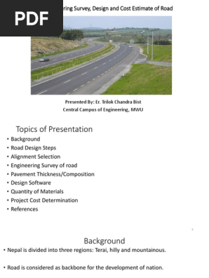 Presentation on Road Design