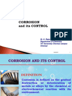 Corrosion and Its CONTROL: Dr. K. Rajendra Kumar Department of Chemistry VIT University Chennai Campus Chennai