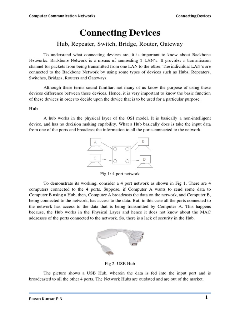 Understanding Network Devices: Hubs to Gateways | PDF | Network Switch ...