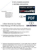 General Motors and Daewoo Failed Alliance