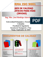 Plan calidad vías INVIAS ISO 9001