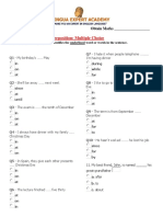 Test Your Preposition: Multiple Choice