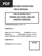 Elementary Surveying Field Manual Field Work No.2 Taping On Level and On Uneven Ground