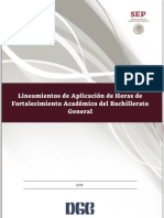 Lineamientos de Aplicacion de Horas de Fortalecimiento Academico PDF