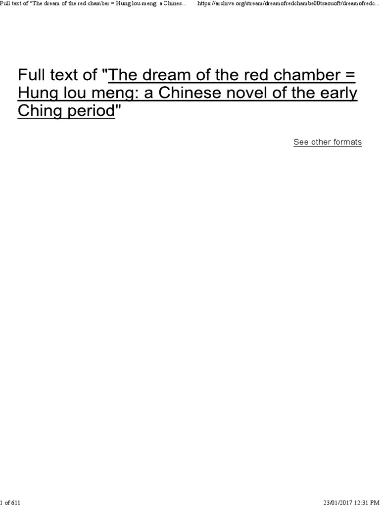 Dream of The Red Chamber PDF