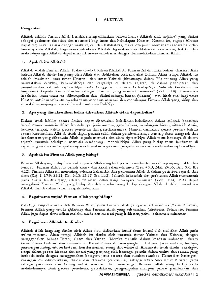 Ajaran Gereja Gpm Pdf