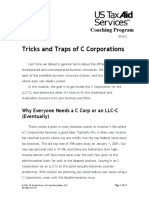 Tips and Traps of C Corps