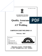 Handbook On Quality Assurance For at Welding