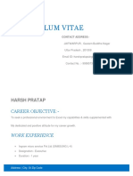 Curriculum Vitae: Harsh Pratap