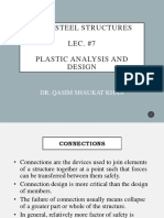 M.Sc. Steel Structures LEC. #7 Plastic Analysis and Design: Dr. Qasim Shaukat Khan