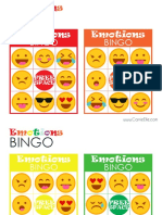 Bingo para Trabajar Emociones PDF