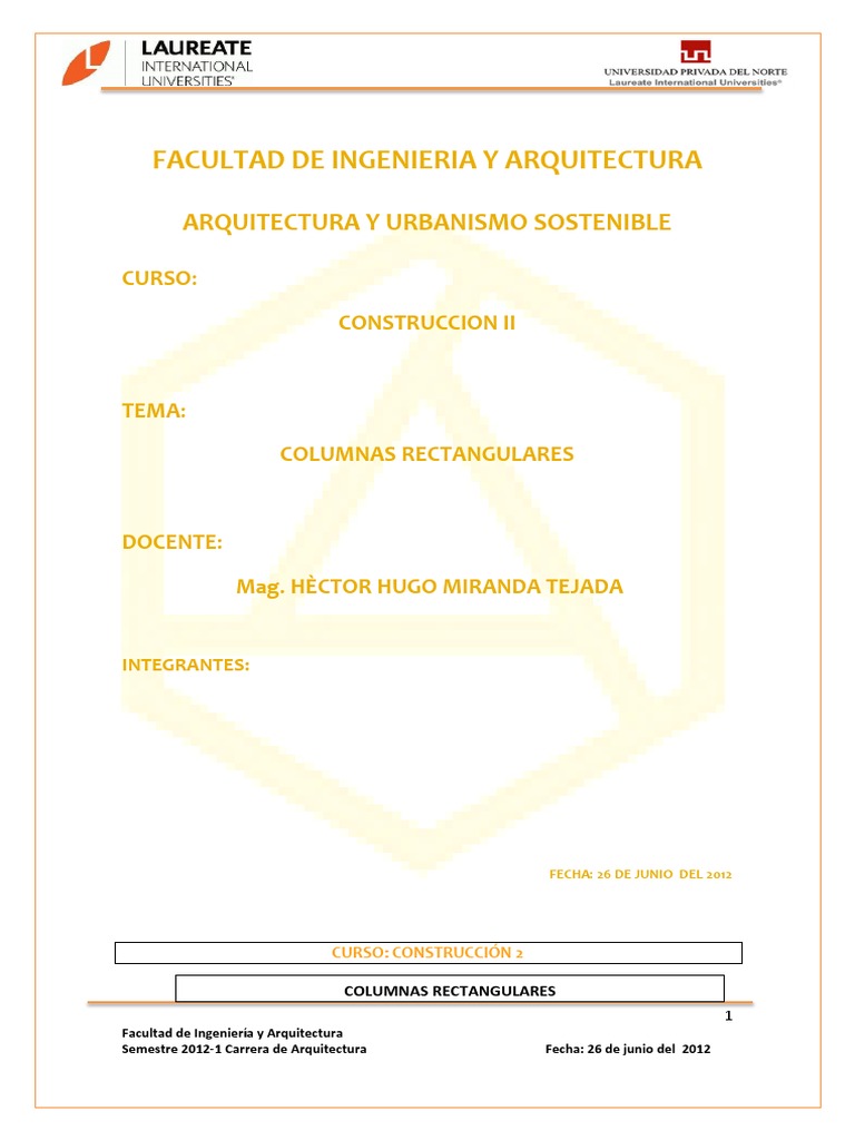 Columnas Rectangulares | PDF | Hormigón | Ingeniería de Edificación