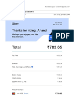 Total 783.65: Thanks For Riding, Anand