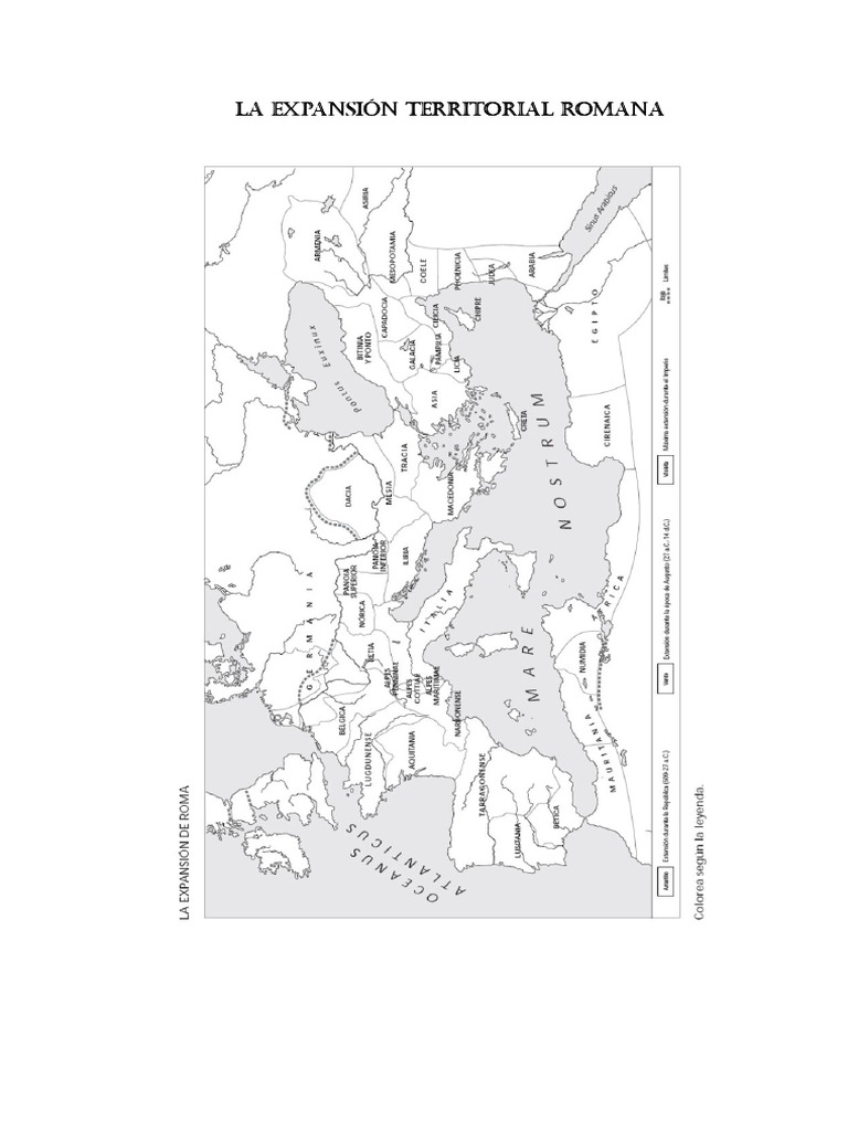Mapas Del Imperio Romano (En Blanco y Negro) | PDF, image size:768x1024