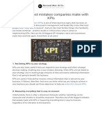 The 10 Biggest Mistakes Companies Make With Kpis: Key Performance Indicators (Kpis)