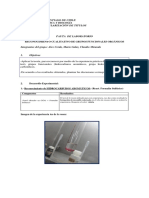 Informe de Química Contexto 2, Reconocimiento