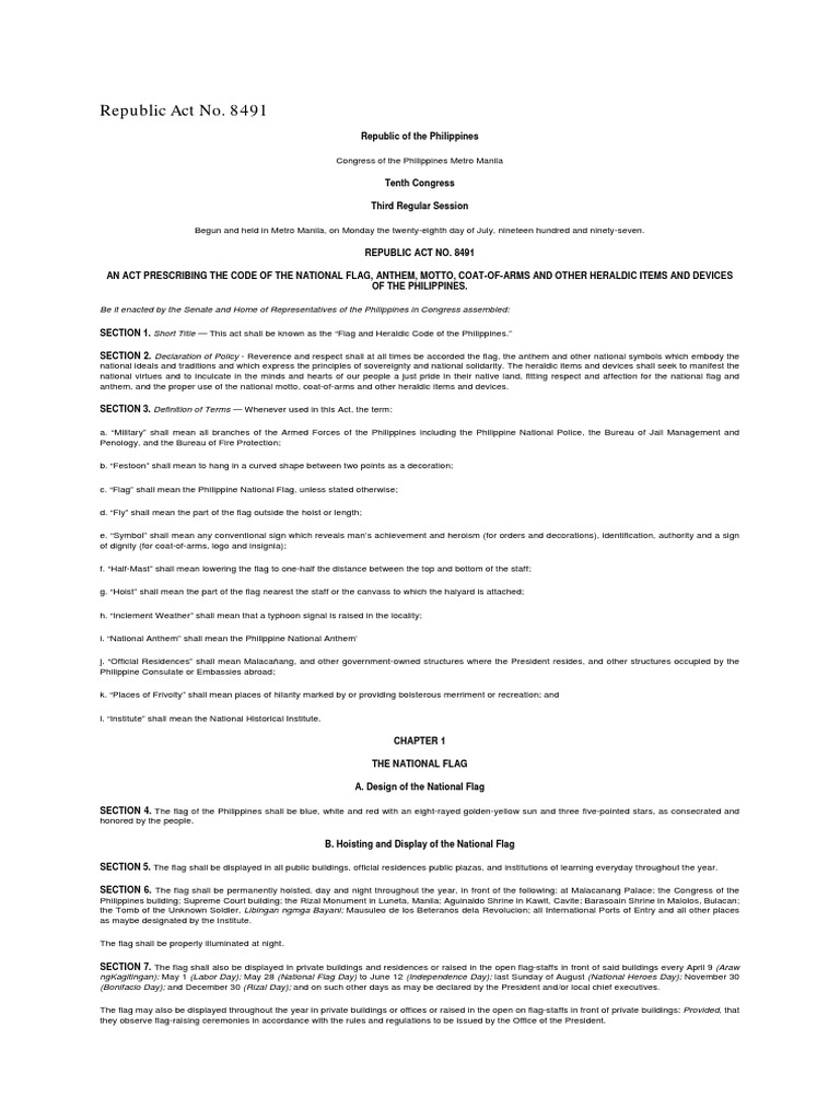 flag-and-heraldic-code-of-the-philippines-republic-act-no-8491-pdf