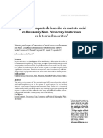 Significado e Impacto de La Noción de Contrato Social en Rousseau y Kant. Alcances y Limitaciones en La Teoría Democrática