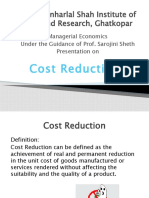 Cost Reduction With Case Study