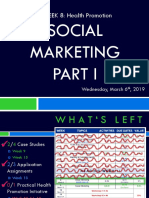 Social Marketing: WEEK 8: Health Promotion