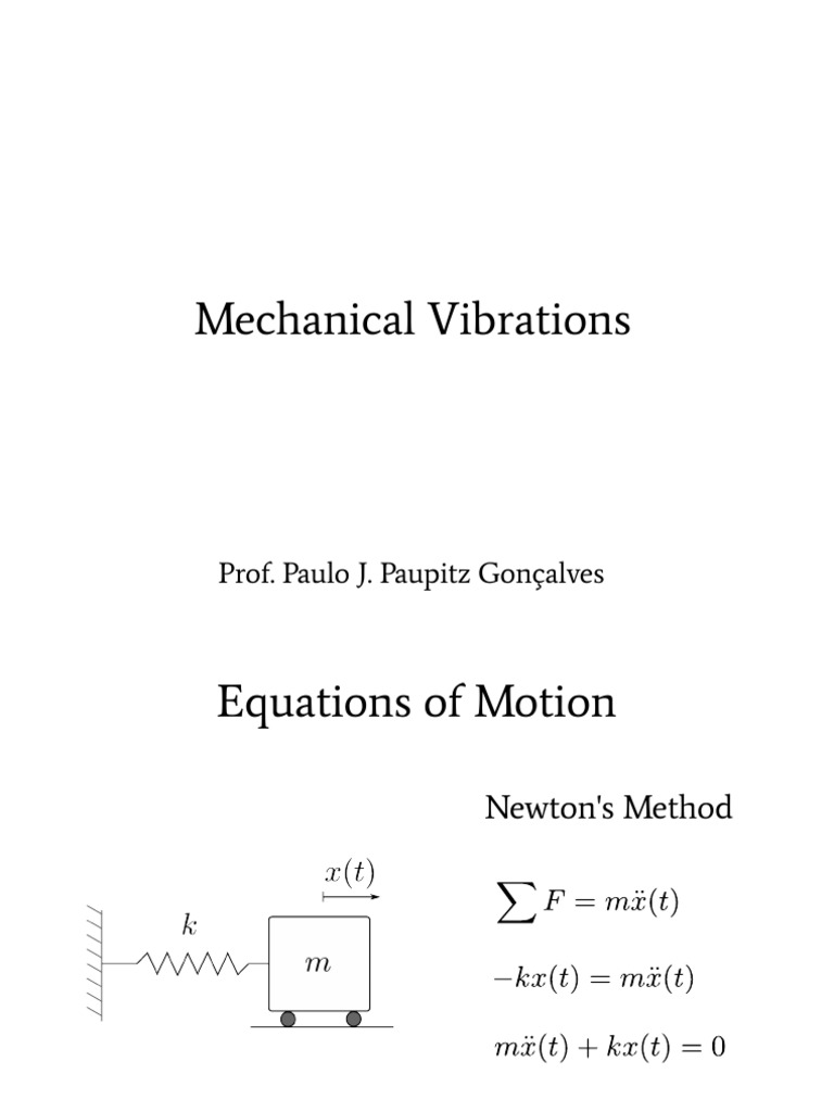 Mechanical Vibrations and Motion Equations | PDF
