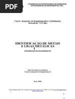 Identificação de Metais e Ligas