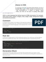 Terms and Definitions in CSS
