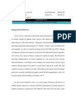 Determination of Acetic Acid Content in Vinegar