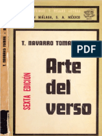 Tomas Navarro Tomas Arte Del Verso 1975