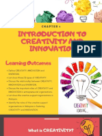 Chapter 1 - Introduction To Creativity and Innovation