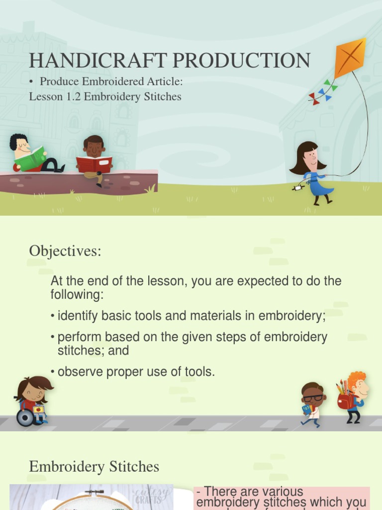 Handicraft Production • Produce Embroidered Article Lesson 1.2