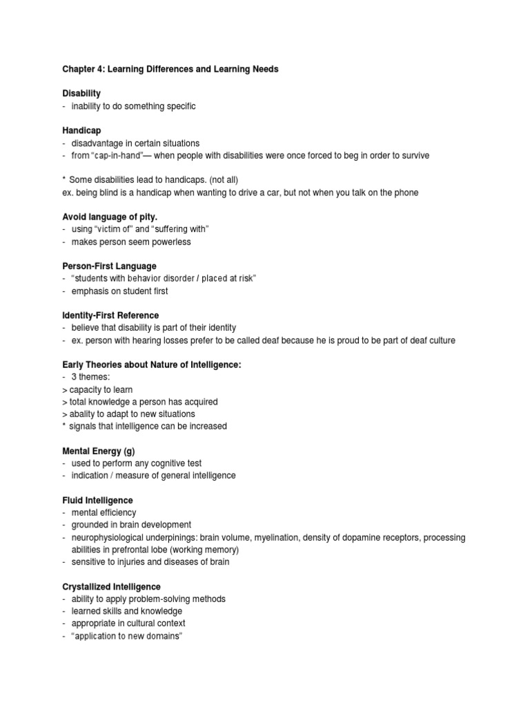 Educational Psychology: Learning Differences and Learning Needs | PDF ...