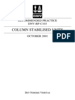 Column Stabilised Units: Recommended Practice DNV-RP-C103