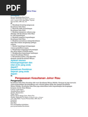 Bab 6 Kesultanan Johor Riau Pdf