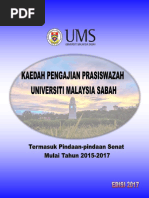 Kaedah Pengajian Prasiswazah UMS Edisi 2017