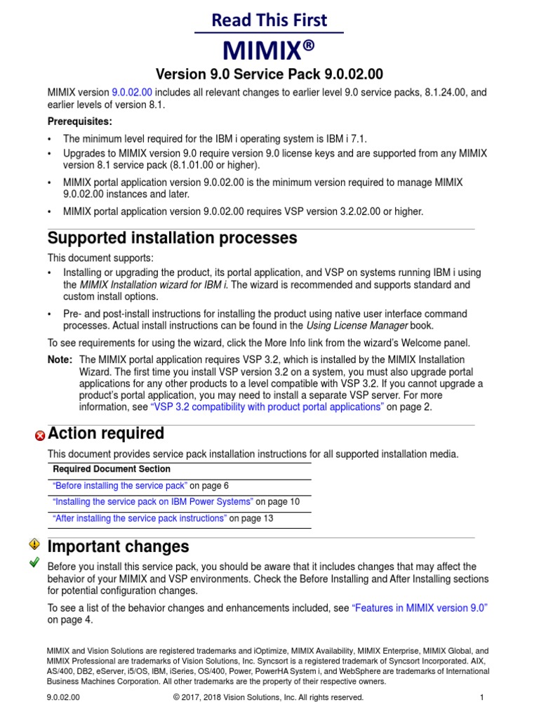 Mimix 9.0.02.00 PDF | PDF | Port (Computer Networking) | Ibm System I